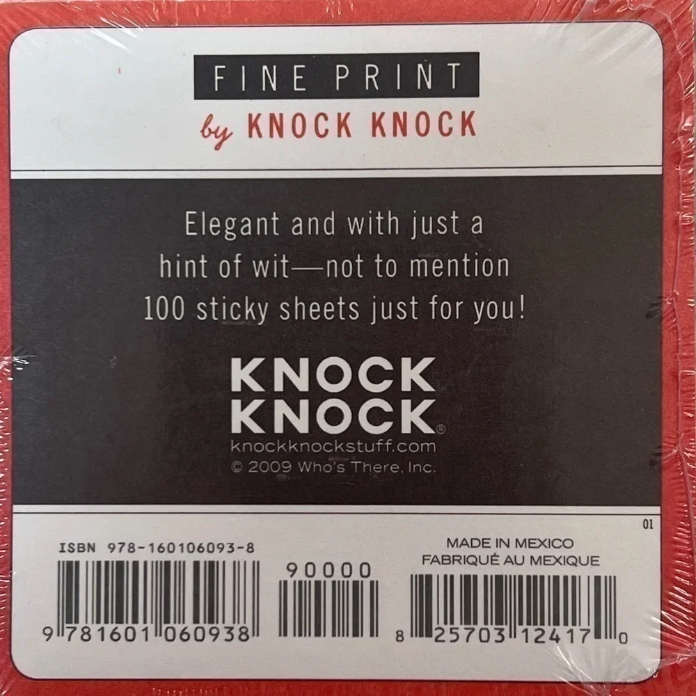 Knock Knock Sticky Notes Notepad Assortment - Set of 5